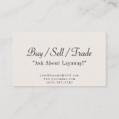 Antiek poppen Visitekaartjes Rubylane Ebay Etsy (Achterkant)