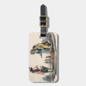 Antiek poppenkinderen Show Dans Bagagelabel (Voorkant verticaal)