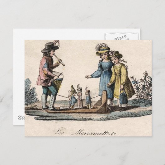 Antiek poppenkinderen Show Dans Briefkaart