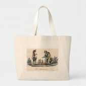 Antiek poppenkinderen Show Dans Grote Tote Bag (Voorkant)