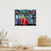 ANTIEK POPPETS MASQUERADE COSTUME PARTY MONOGRAM POSTER (Keuken)