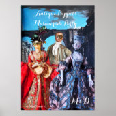 ANTIEK POPPETS MASQUERADE COSTUME PARTY MONOGRAM POSTER (Voorkant)