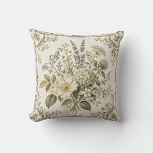 Antiek porselein elegant botanisch erfgoed kussen
