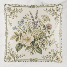 Antiek porselein elegant botanisch erfgoed
