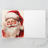Antiek portret van de kerstman kaart (Binnen)