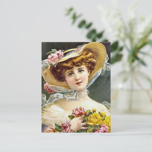  Antiek portretten en illustraties van vrouwen Briefkaart (Staand voorkant)