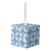 Antiek  Portugees Tegels Azulejo Kerstmis Decoratie (Achter hoekig)