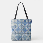 Antiek Portugees Tegels Patroon - Azulejo Tote Bag (Achterkant)