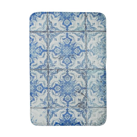 Antiek  Portugees Tiles Pattern - Azulejo Badmat (Voorkant Verticaal)