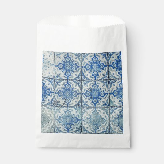 Antiek Portugees Tiles Pattern - Azulejo Bedankzakje (Voorkant)