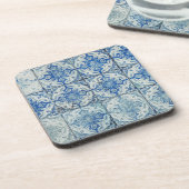 Antiek  Portugees Tiles Pattern - Azulejo Bier Onderzetter (Linkerzijde)