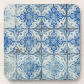 Antiek  Portugees Tiles Pattern - Azulejo Bier Onderzetter (Voorkant)