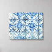 Antiek Portugees Tiles Pattern - Azulejo Canvas Afdruk (Voorkant)