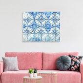 Antiek  Portugees Tiles Pattern - Azulejo Canvas Afdruk (Insitu (Woonkamer))