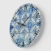 Antiek  Portugees Tiles Pattern - Azulejo Grote Klok (Hoek)