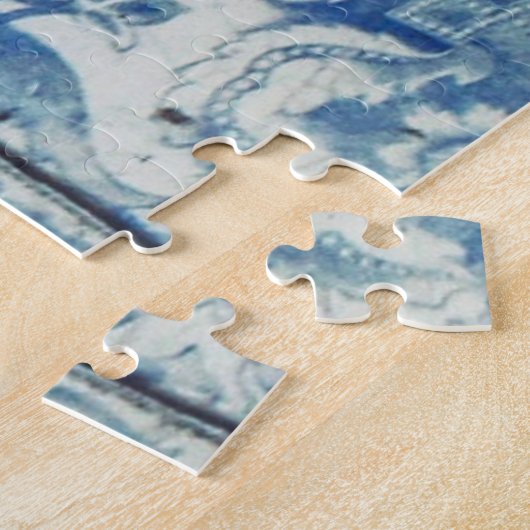 Antiek  Portugees Tiles Pattern - Azulejo Legpuzzel (Zijkant)