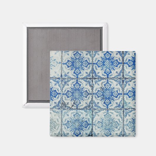 Antiek  Portugees Tiles Pattern - Azulejo Magneet (Voorkant / Achterkant)