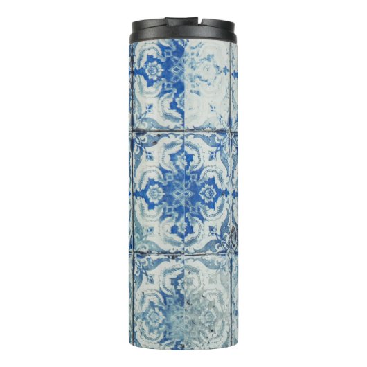 Antiek  Portugees Tiles Pattern - Azulejo Thermosbeker (Achterkant)