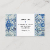 Antiek  Portugees Tiles Pattern - Azulejo Visitekaartje (Achterkant)