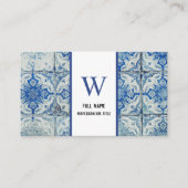 Antiek  Portugees Tiles Pattern - Azulejo Visitekaartje (Voorkant)