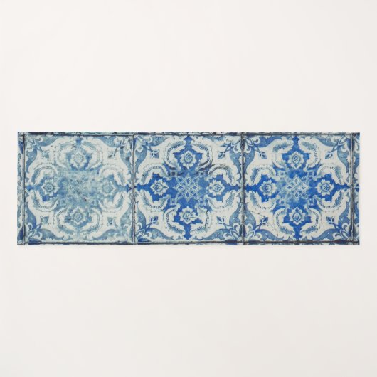 Antiek  Portugees Tiles Pattern - Azulejo Yogamat (Voorkant (horizontaal))