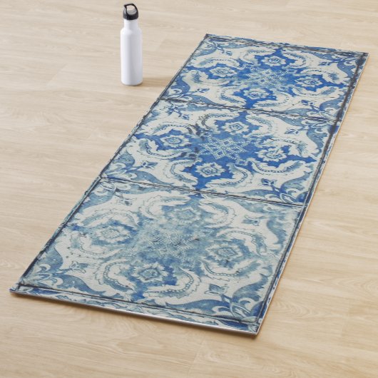 Antiek  Portugees Tiles Pattern - Azulejo Yogamat (In situ)