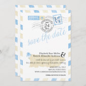 Antiek post Puerto Rico Save the Date (Voorkant / Achterkant)