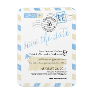 Antiek post Puerto Rico Save the Date Magneet
