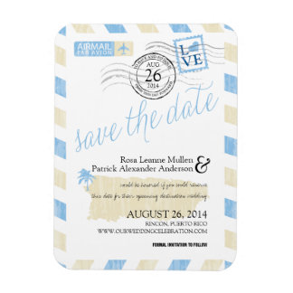 Antiek post Puerto Rico Save the Date Magneet
