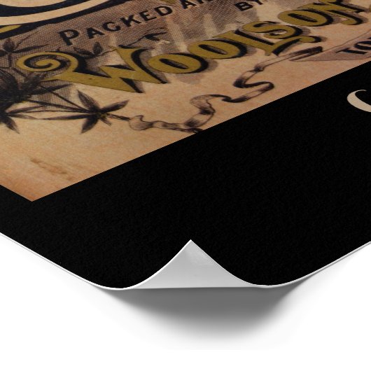 antiek poster koffietin in bruin (Hoek)