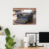 Antiek Poster voor schrijfmachines (Thuiskantoor)