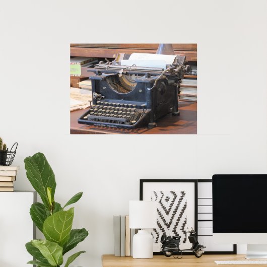 Antiek Poster voor schrijfmachines (Thuiskantoor)