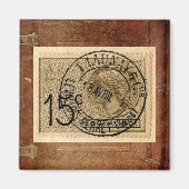  Antiek postzegel print magneet (Voorkant)