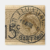 Antiek postzegel print magneet (Voorkant)