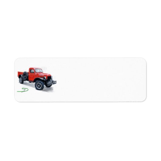 Antiek Power Wagon Etiket (Voorkant)