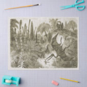 Antiek  prehistorische pterodactyl beige tissuepapier (Craft)