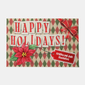 Antiek Prettige feestdagen Deurmat (Voorkant)