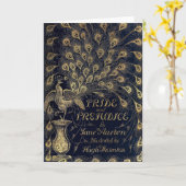 Antiek Pride and Prejudice Peacock Edition Hoesje Kaart (Gele Bloem)