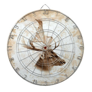 Antiek printer 5 dartbord