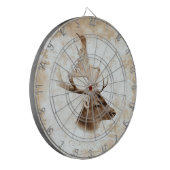 Antiek printer 5 dartbord (Voorkant Links)