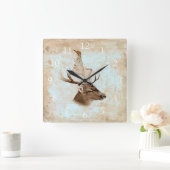 Antiek printer 5 vierkante klok (Huis)