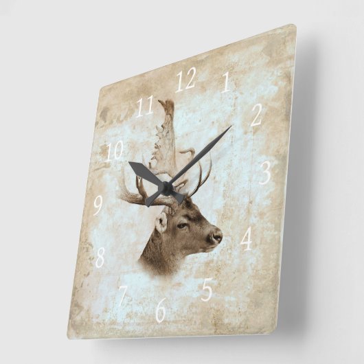 Antiek printer 5 vierkante klok (Hoek)