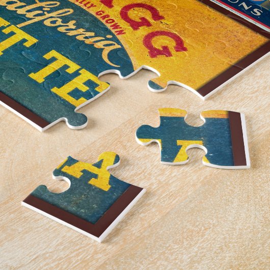 ANTIEK PRODUCT ADVERTEREN BOX ART LEGPUZZEL (Zijkant)