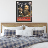 Antiek Productlabel, Ayer's Sarsaparilla Drank Canvas Afdruk (Insitu (Slaapkamer))
