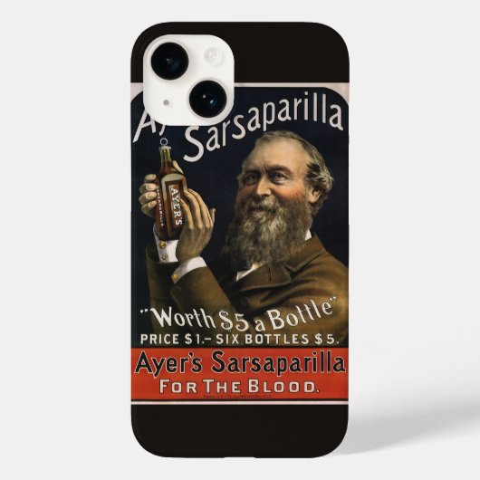 Antiek Productlabel, Ayer's Sarsaparilla Drank Case-Mate iPhone Case (Achterkant)