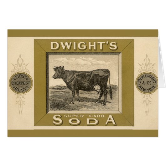 Antiek productlabel, Dwight's Bicarbonated Soda (Voorkant Horizontaal)