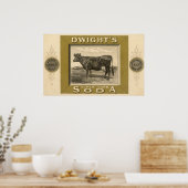 Antiek productlabel, Dwight's Bicarbonated Soda Poster (Keuken)