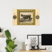 Antiek productlabel, Dwight's Bicarbonated Soda Poster (Thuiskantoor)