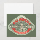 Antiek Productlabel, Pine Mountain Mineraalwater (Voorkant / Achterkant)