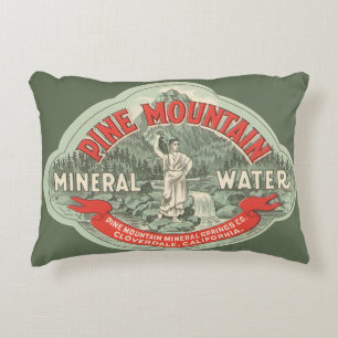 Antiek Productlabel, Pine Mountain Mineraalwater Accent Kussen